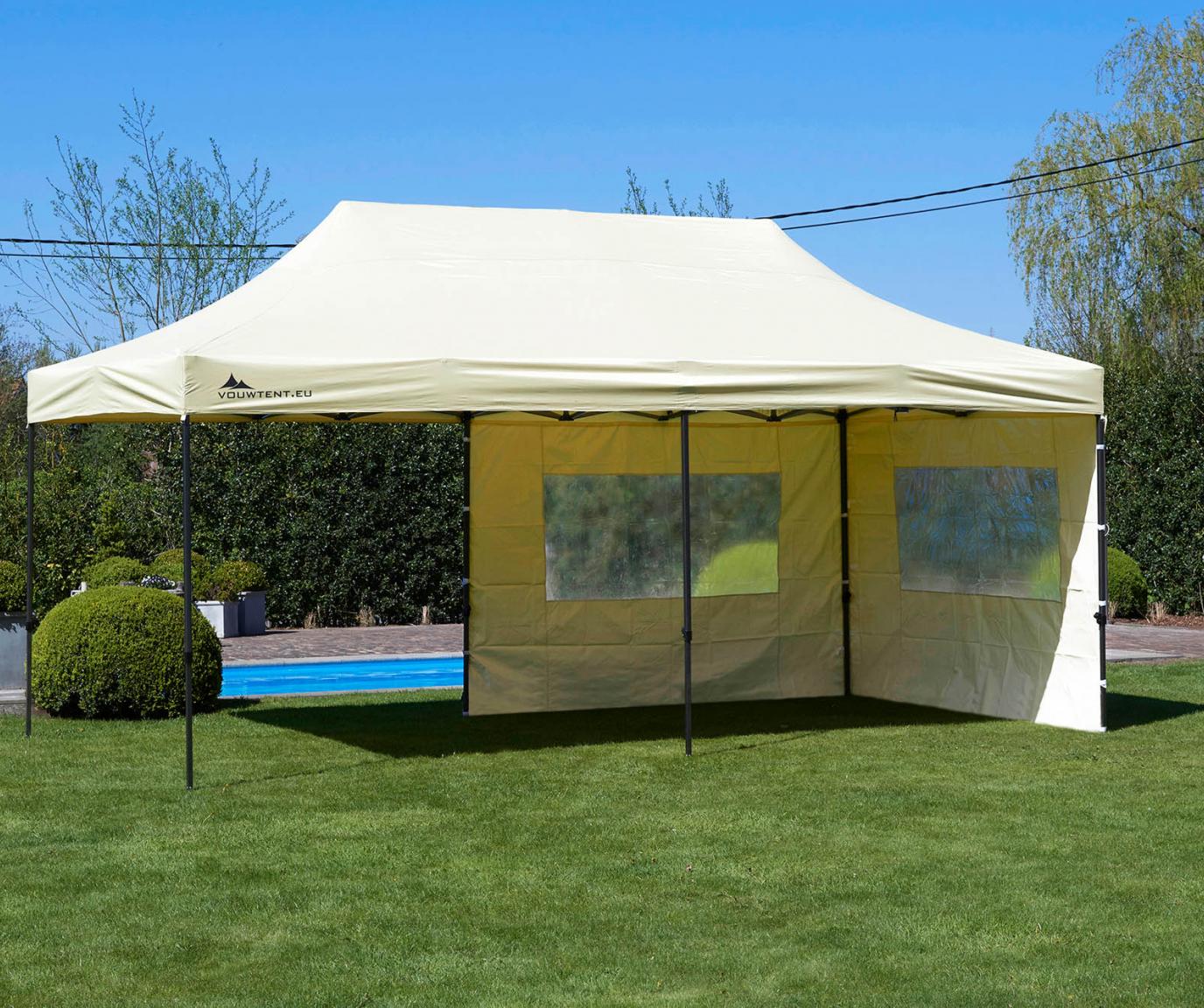 Vouwtent 3x6 meter wit inclusief op en afbouw